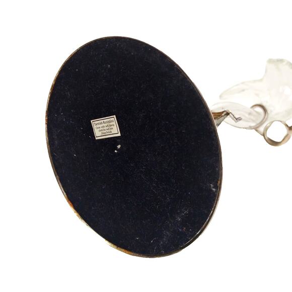 Vintage Oneida Hand Blown Art Glass on Silverplate Base Bud Vase 15" Amaryllis - Picture 3 of 9